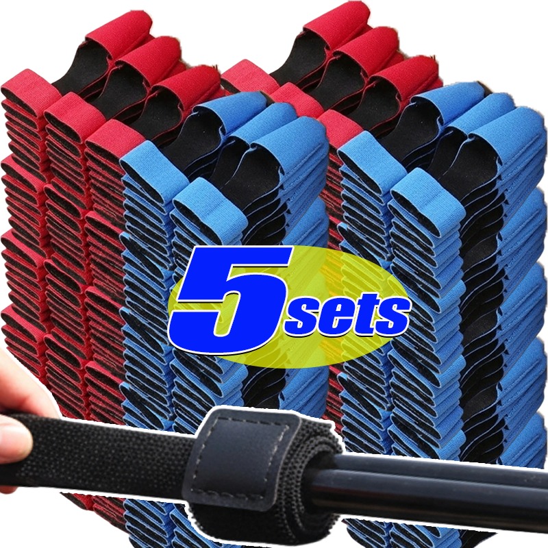 Fishing Rod Casting - ปลอกป้องกันปลายคันเบ็ดตกปลา สายรัดยืดหยุ่นสำหรับป้องกันคันเบ็ด ชุดอุปกรณ์ป้องกันสำหรับคันเบ็ดตกปลาแบบสปินนิ่งและลูเร่สำหรับกิจกรรมกลางแจ้ง