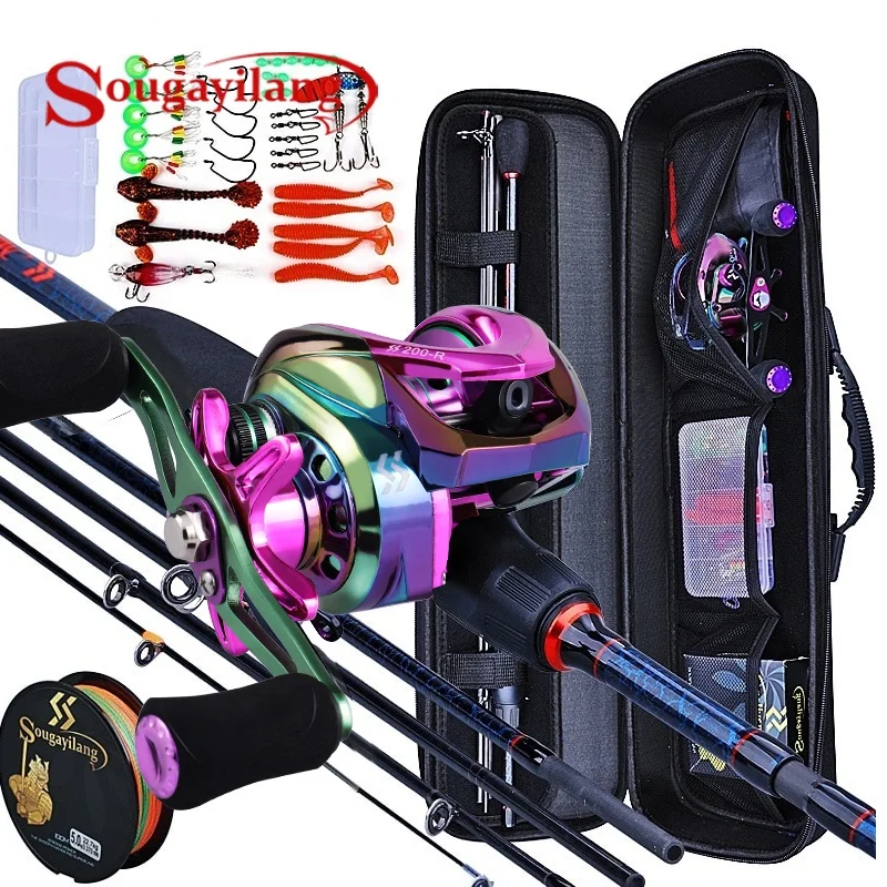 Sougayilang เบ็ดตกปลาและม้วน 5 - Fishing Rod Combo บทวิจารณ์และราคา