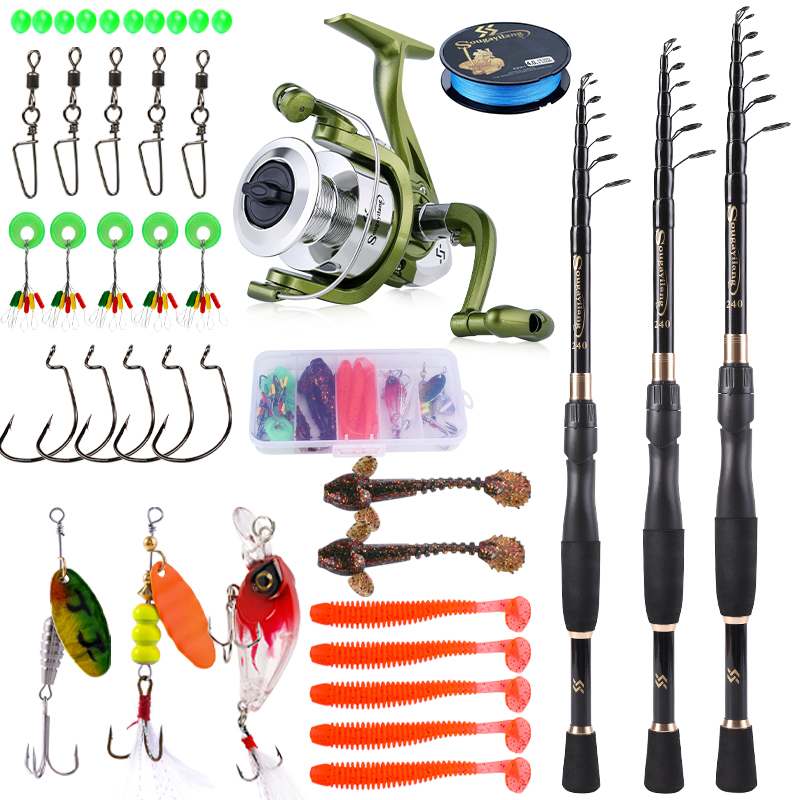 Sougayilang ชุดตกปลาแบบยืดหดได - Fishing Rod Combo บทวิจารณ์และราคา